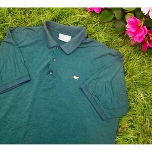 Vintage‎ Masters Augusta National Slazenger Golf Shop Green Polo Shirt Mens XXL